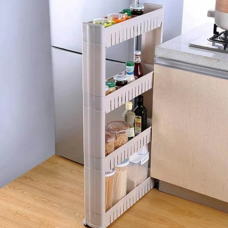 Cozy Living Küche & Esszimmer|Möbel-Mobiles Lagerregal mit Rädern – Kompakter Roll-Organizer