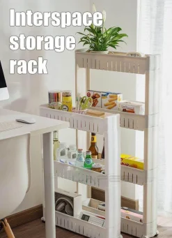 Cozy Living Küche & Esszimmer|Möbel-Mobiles Lagerregal mit Rädern – Kompakter Roll-Organizer