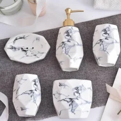 The Bath Nook Badezimmer-Modern Bath Accessory Set - Menella Collection