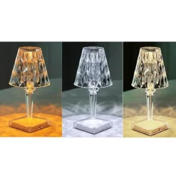 The Gilded Nest Beleuchtung-Modern Desk Lamp - Stylish Diamond Acrylic Light