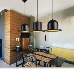 Comfort u0026 Style Beleuchtung-Modern Gentleman Hat Pendant Light - Unique Ceiling Fixture