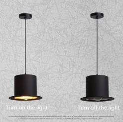 Comfort u0026 Style Beleuchtung-Modern Gentleman Hat Pendant Light - Unique Ceiling Fixture