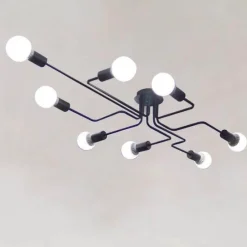 Comfort u0026 Style Beleuchtung-Modern Iron Chandelier - Metal Lighting Fixture