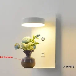 Comfort u0026 Style Beleuchtung-Modern LED Wall Lamp with USB Charger - Pragmatism Shelf Light