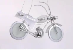 Comfort u0026 Style Beleuchtung-Modern Motorcycle Chandelier - Unique Aluminum Glass Light Fixture