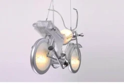 Comfort u0026 Style Beleuchtung-Modern Motorcycle Chandelier - Unique Aluminum Glass Light Fixture