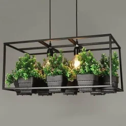 Comfort u0026 Style Beleuchtung-Modern Plant Chandelier Lamp - Creative Indoor Lighting