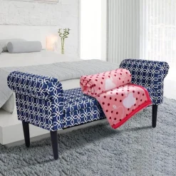 Comfort u0026 Style Möbel-Moderne Bettbank – Stilvoller Sofasessel mit gerollten Armlehnen für die Inneneinrichtung