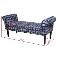 Comfort u0026 Style Möbel-Moderne Bettbank – Stilvoller Sofasessel mit gerollten Armlehnen für die Inneneinrichtung