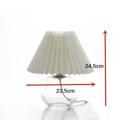 Bright Accents Beleuchtung-Moderne Glas-Tischlampe – Stilvolle Plissee-Beleuchtung für Zuhause