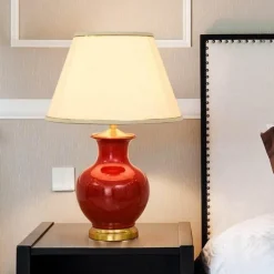 Bright Accents Beleuchtung-Moderne Keramik-Tischlampe – Stilvolle Beleuchtungsvorrichtung für Ihr Zuhause