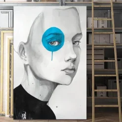 Comfort u0026 Style Wohndeko-Moderne Leinwandkunst für Frauen – Zeitgenössische Wanddekoration