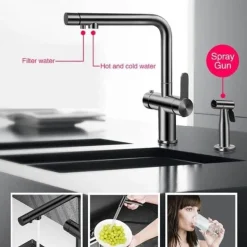 Deco Küche & Esszimmer-Moderne Nano Black Küchenspüle – Elegantes Design