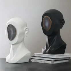 The Gilded Nest Wohndeko-Moderne nordische abstrakte Mann-Skulptur – zeitgenössische Kunstfigur