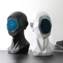 The Gilded Nest Wohndeko-Moderne nordische abstrakte Mann-Skulptur – zeitgenössische Kunstfigur