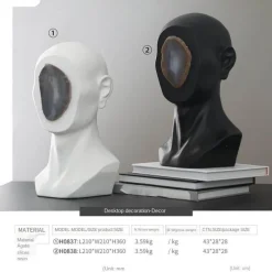 The Gilded Nest Wohndeko-Moderne nordische abstrakte Mann-Skulptur – zeitgenössische Kunstfigur