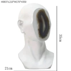 The Gilded Nest Wohndeko-Moderne nordische abstrakte Mann-Skulptur – zeitgenössische Kunstfigur