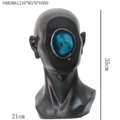 The Gilded Nest Wohndeko-Moderne nordische abstrakte Mann-Skulptur – zeitgenössische Kunstfigur