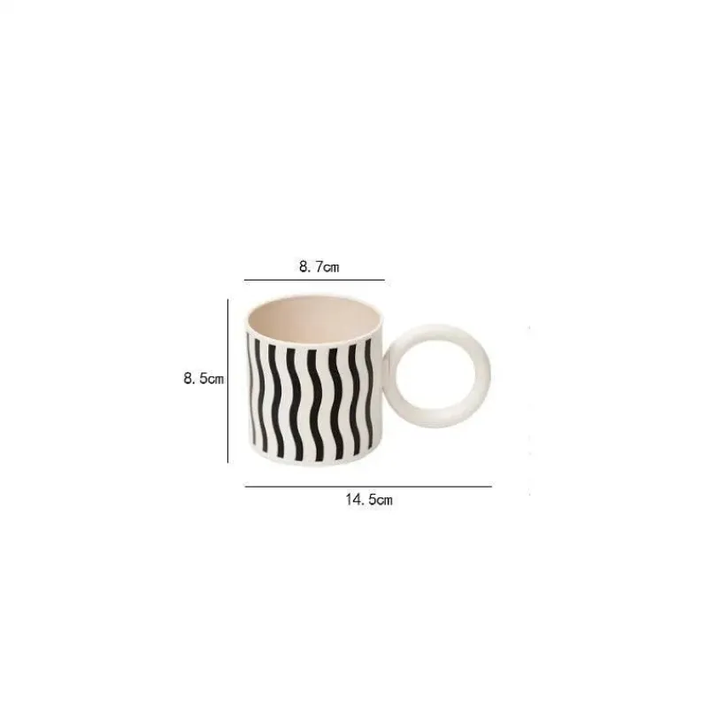 Plates u0026 More Küche & Esszimmer-Moderne Porzellantasse – 300 ml Kaffeetasse mit Ringgriff
