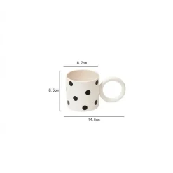 Plates u0026 More Küche & Esszimmer-Moderne Porzellantasse – 300 ml Kaffeetasse mit Ringgriff