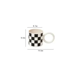 Plates u0026 More Küche & Esszimmer-Moderne Porzellantasse – 300 ml Kaffeetasse mit Ringgriff