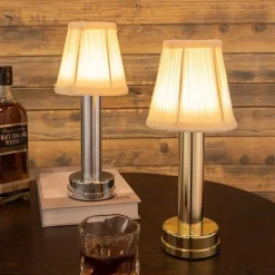 Illuminate Home Beleuchtung-Moderne Stoff-Tischlampe – Stilvolles, sanftes Nachtlicht