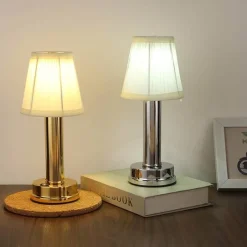Illuminate Home Beleuchtung-Moderne Stoff-Tischlampe – Stilvolles, sanftes Nachtlicht