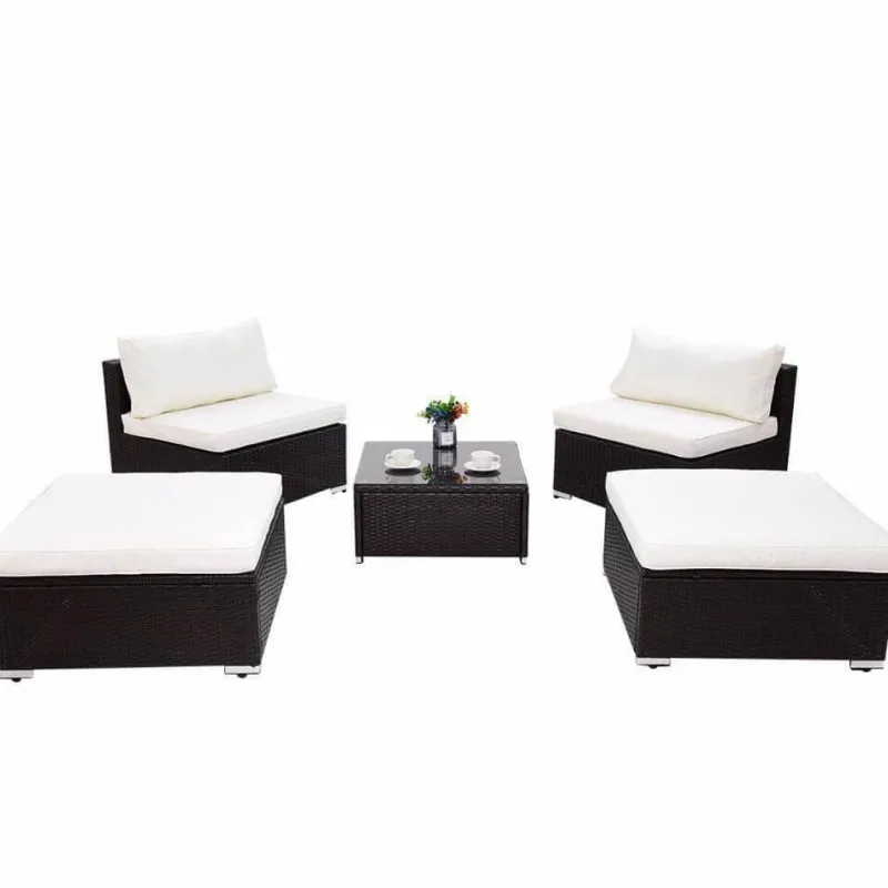 Nomad Gear Camping Im Freien|Möbel-Moderne 5-teilige Terrassen-Loungemöbel