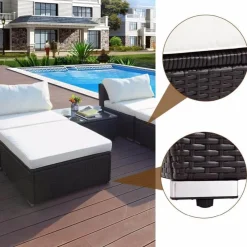 Nomad Gear Camping Im Freien|Möbel-Moderne 5-teilige Terrassen-Loungemöbel