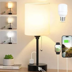 Bright Accents Beleuchtung-Moderne USB-Schreibtischlampe – Stilvolle Tischleuchte aus Metall