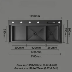 Space Savvy Küche & Esszimmer-Moderne Wasserstation für die Küchenspüle – effizientes, stromlinienförmiges Design