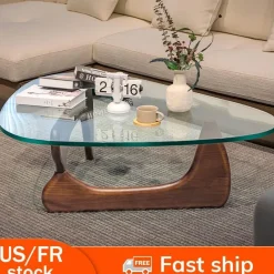 Comfort u0026 Style Möbel-Moderner Couchtisch aus Glas – elegantes unregelmäßiges Design für das Wohnzimmer
