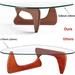 Comfort u0026 Style Möbel-Moderner Couchtisch aus Glas – elegantes unregelmäßiges Design für das Wohnzimmer