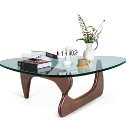 Comfort u0026 Style Möbel-Moderner Couchtisch aus Glas – elegantes unregelmäßiges Design für das Wohnzimmer