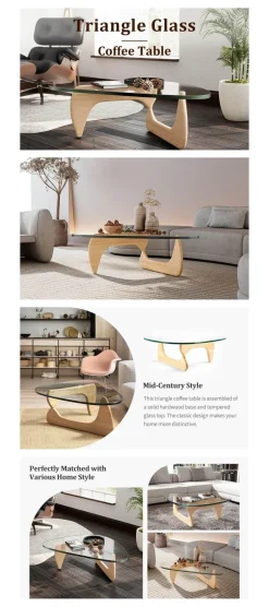 Comfort u0026 Style Möbel-Moderner Couchtisch aus Glas – elegantes unregelmäßiges Design für das Wohnzimmer