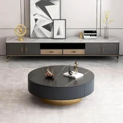 The Coffee Table Co. Möbel-Moderner Couchtisch aus Schiefer – Zeitgenössische Wohnzimmermöbel