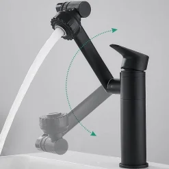 The Decor Haven Küche & Esszimmer-Moderner drehbarer multifunktionaler Wandhahn