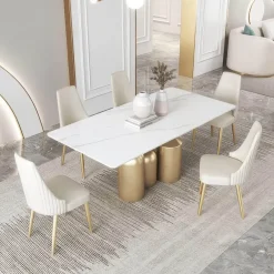 The Lounge Loft Möbel-Moderner Esstisch aus Holz – Stilvoller Marina Esstisch