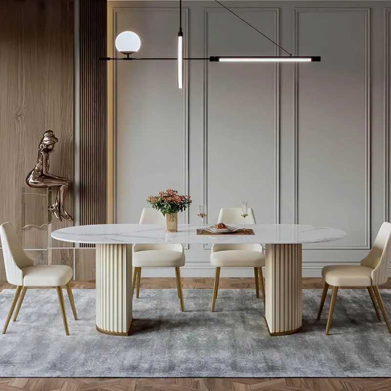 The Lounge Loft Möbel-Moderner Esstisch aus Schiefer – Zeitgenössische Esszimmermöbel