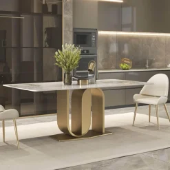 The Lounge Loft Möbel-Moderner Esstisch aus Schiefer – elegante Möbel für stilvolle Wohnungen