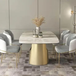 The Lounge Loft Möbel-Moderner Esstisch aus Schiefer – Zeitgenössische Esszimmermöbel