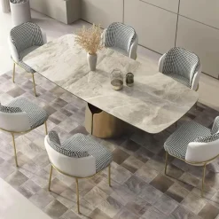 The Lounge Loft Möbel-Moderner Esstisch aus Schiefer – Zeitgenössische Esszimmermöbel