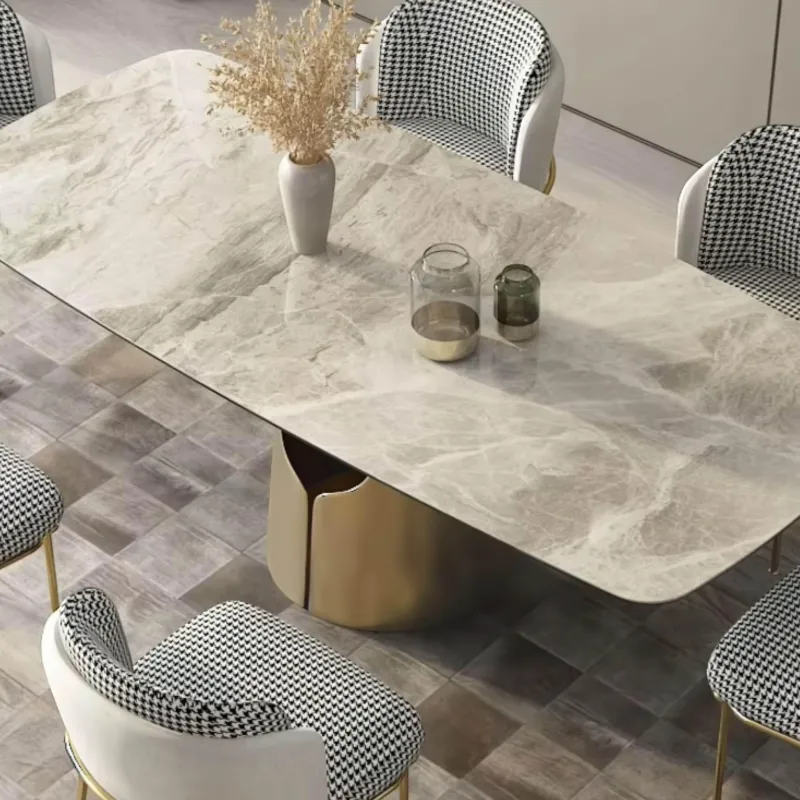 The Lounge Loft Möbel-Moderner Esstisch aus Schiefer – Zeitgenössische Esszimmermöbel