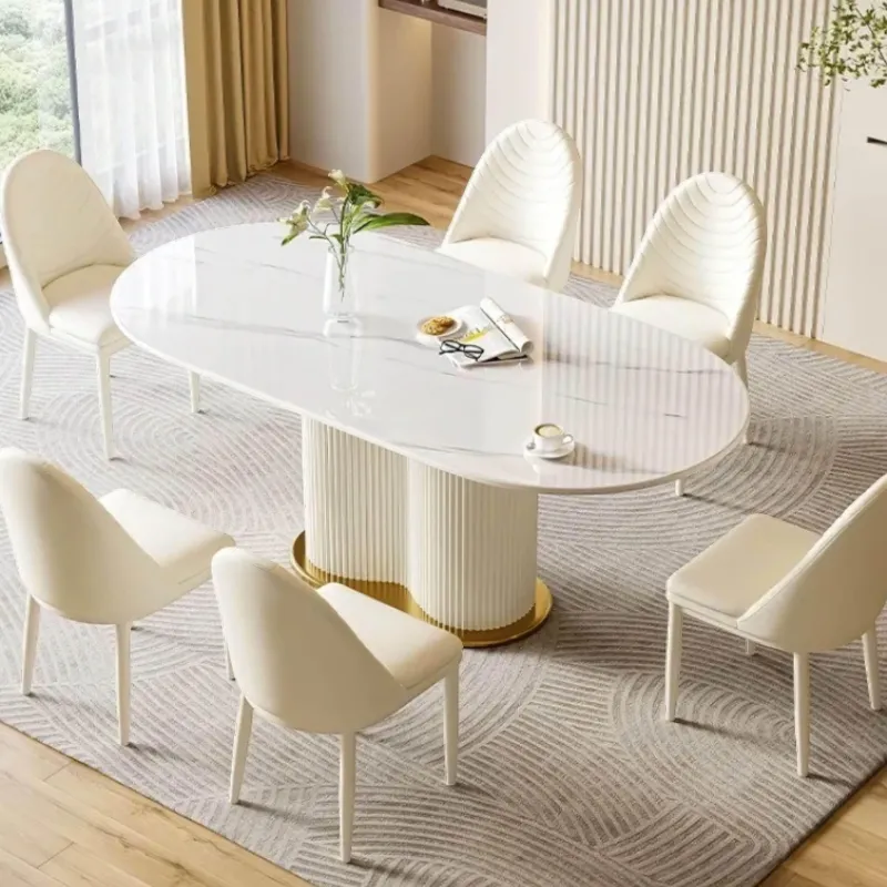 The Lounge Loft Möbel-Moderner Esstisch mit Glasplatte - Debora Slate Furniture