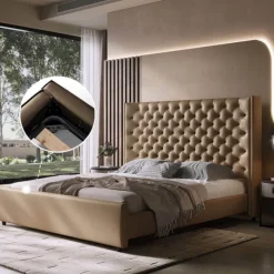 The Lounge Loft Möbel-Moderner gepolsterter Bettrahmen - Denise Bed