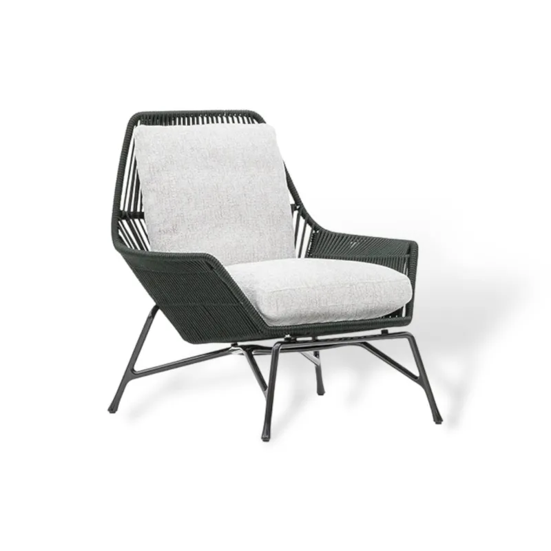 Comfort u0026 Style Möbel|Outdoor & Garten-Moderner gepolsterter Loungesessel – stilvoller Akzentstuhl