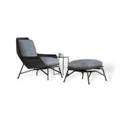 Comfort u0026 Style Möbel|Outdoor & Garten-Moderner gepolsterter Loungesessel – stilvoller Akzentstuhl