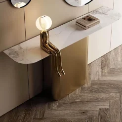 The Lounge Loft Möbel-Moderner Konsolentisch aus Schiefer – Elegante Eingangsmöbel