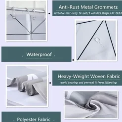 Aqua Essence Badezimmer-Moderner Leda Duschvorhang – Elegante Badezimmerdekoration für ein stilvolles Update