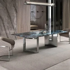 The Lounge Loft Möbel-Moderner Marmor-Esstisch – Elegantes Quitterie-Design
